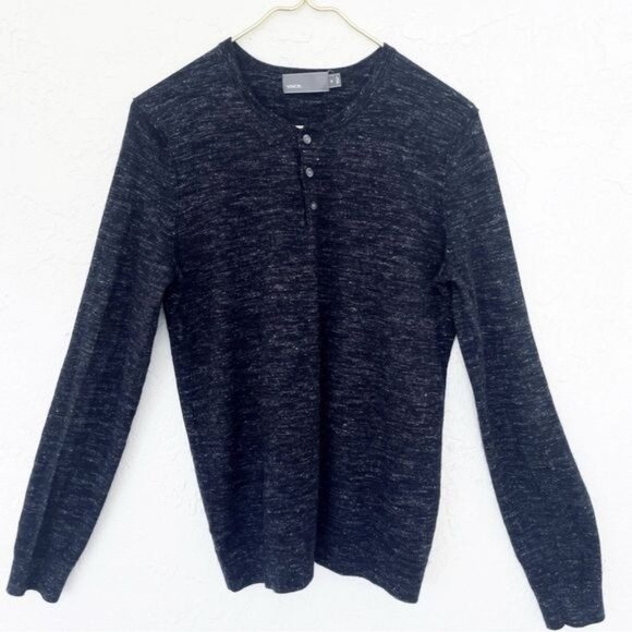Vince wool blend henley marked blue sweater Small - Picture 1 of 8